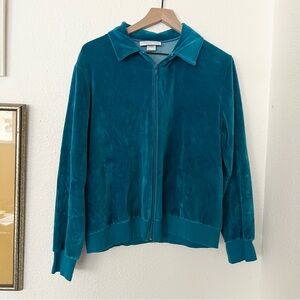 VTG teal velour jacket